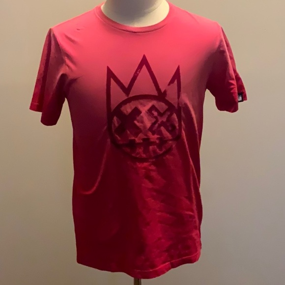 NWT Cult of Individuality Shimuchan Logo Short Sleeve Shirt in Vintage Red (S) - Picture 1 of 7